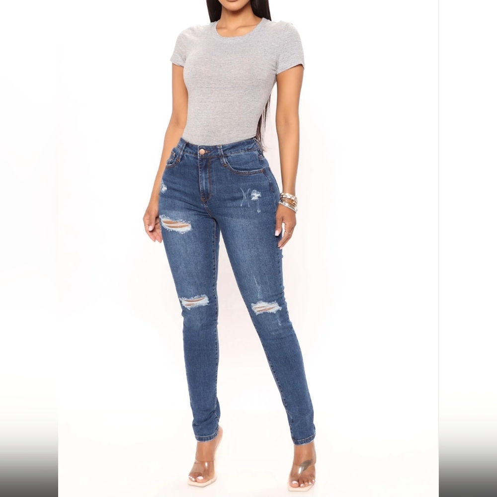 Fashion Nova Hannah High Rise Skinny Jeans sz 9 NWT